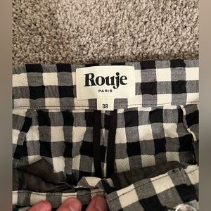 Rouge gingham trousers! Never worn and never laundered. Size 38